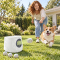 Automatic Ball Launcher for Dogs ，The Upgraded Premium Ball Thrower Adjustable Distance 20-45ft Including 6 PCS 2.3-inch
