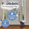 PoochieBells Dog Door Bells for Potty Training, Quick & Easy Puppy Potty Training Method Included, Handcrafted in USA wi