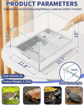 MoonOrange Turtle Tank Kit(Tank + Light + Water Pump), Acrylic Turtle Tank Starter Kit with Two Rain Shower Head, Adjust