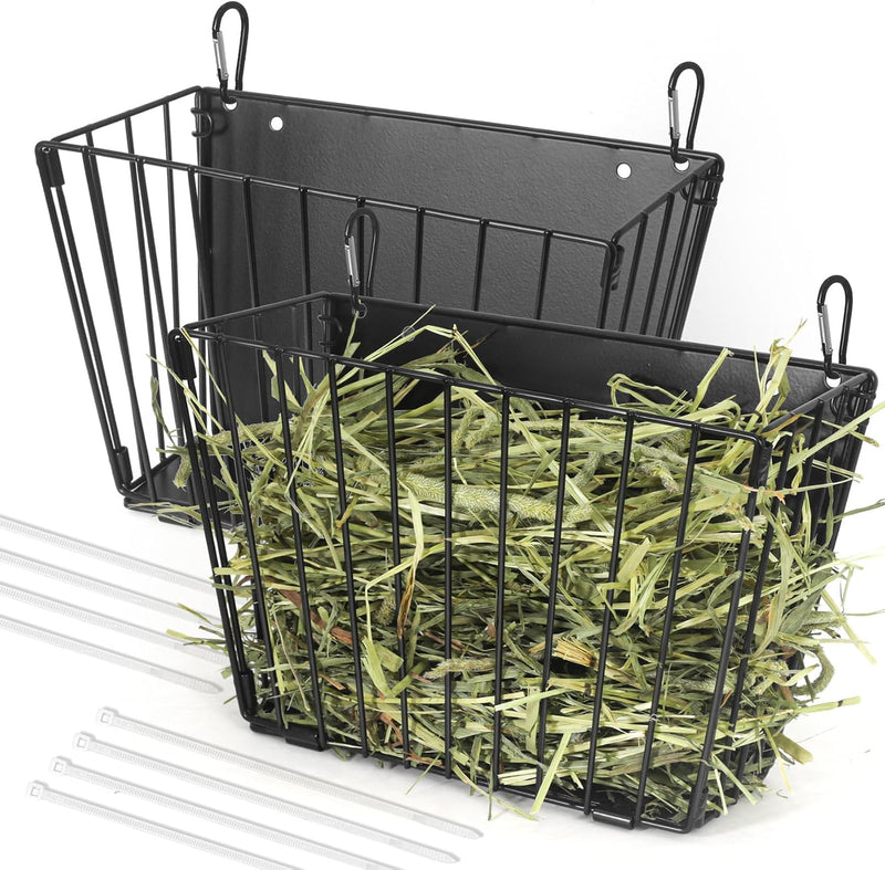 Rabbit Hay Feeder - Guinea Pig Hay Feeder - X-Large Metal Frame Bunny Hay Holder, 9.7x4.7x6.6 inch Guinea Pig Hay Holder