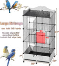 SNAAT Encrypted Bird Cage Large Bird Cages 57-Inch, Top Storage Space, Bottom Splash Guard with Essential Bird Supplies – Durable & Spacious Aviary – Budgies & Cockatiels