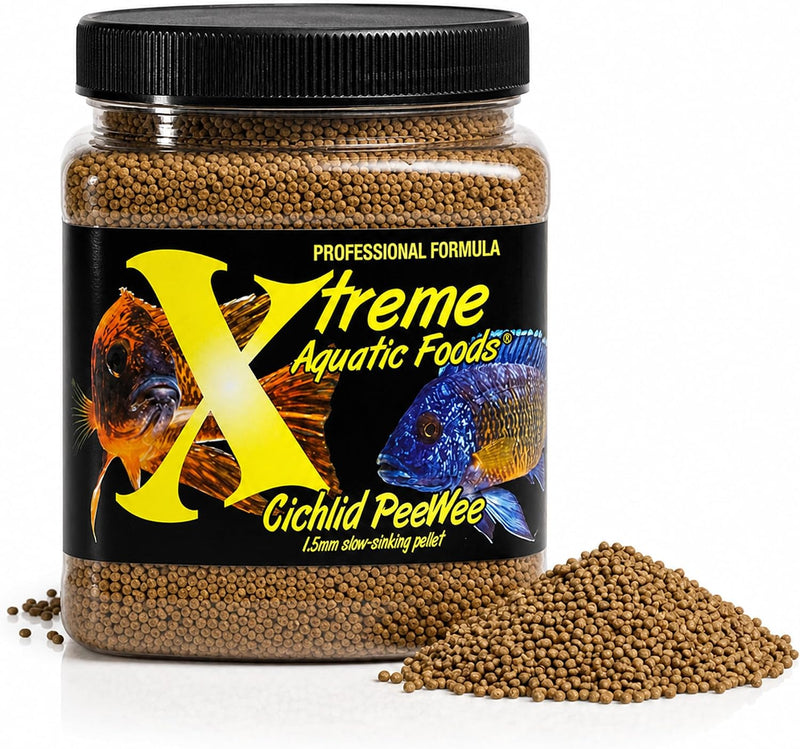 Xtreme Cichlid Peewee 1.5 mm Pellets - Proven Nutrition for Cichlids - Balanced Amino Acids, Boost Immune & Digestive He