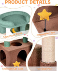 Small Cat Tree for Kittens, 30" Compact Cat Tower with Wide Base