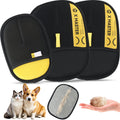 Wortade 3Pcs Pet Hair Removal Glove for Cats & Dogs, Efficient Grooming Gloves for Pet Hair, Cat Grooming Gloves for Hair Removal, Magic Pet Grooming Glove for Couch, Furniture, Carpet, Curtain 2L1S