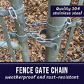 20 inches Heavy Duty Chain Link Fence Gate Chain 900lbs Capacity - Stainless Steel Chain Locks for Outside, Metal Chain 