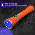 TactEagle UV Flashlight Black Light, 365nm Blacklight Pet Urine Detector, Rechargeable Blacklight Flashlight for Dog/Cat Urine Stains, Bed Bug, Resin Curing, Scorpions Finder, Orange