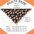 Realeaf Halloween Dog Bandanas 2 Pack, Reversible Orange Pumpkin Pet Scarf for Boy and Girl, Premium Durable Fabric, Hol