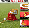 Golf Ball Dispenser, Golf Ball Launcher Pro, No Funnel Included(Gold+Red)