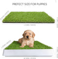SunTurf Dog Grass Pad with Tray, Dog Litter Box, Porch Potty for Puppy Pee Training, Indoor Portable Fake Grass Pee Pad 