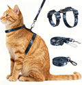 Cat Harness and Leash Set, 3-in-1 Escape Proof Adjustable, Comfortable Soft Lightweight, Safe, Easy to Wear, Walking Tra