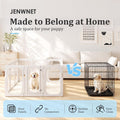26" H Clear Acrylic Indoor Dog Playpen for Puppies, 10-Panel
