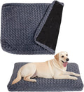 Faux Fur Dog Bed Covers – Ultra Soft Rose Velvet, Removable & Washable, Cozy & Durable,Large Pet Bed Cover Only (No Filling) – Gray, (Rose Velvet Dark Gray, 36" L x 24" W x 4" Th)