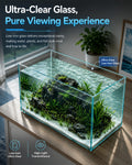 6 Gallon Glass Fish Tank 5 Gallon Open-Back Lid, Small Aquarium Fish Bowl Cube for Betta Goldfish Snails Shrimp Aquatic 