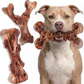 Kseroo 3-Pack Indestructible Dog Chew Toys for Aggressive Chewers: Bacon Flavored Rock-Hard Solid Nylon, Tough Dog Bones for Medium/Large Dogs 25-90lbs, Heavy Duty Dog Toys to Keep Them Busy, Brown-XL