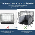 Hombys Dog Crate Bumper with Ties - Soft Crate Accessory -Kennel Cover - Training Pads for Front Door Crates, 42"x28", G