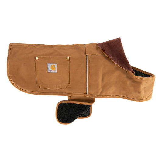 Carhartt Firm Duck Dog Chore Coat, Insulated Weather Resistant Jacket for Cold and Windy Conditions, Carhartt Brown, Medium