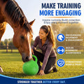 2 Pcs 10" Horse Herding Ball with Handle, Fruit Scented, Blue, Green