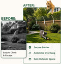 Cat Fence Topper 33FT, Cat Proof Fence Retrofit System Curved Anti Climbers