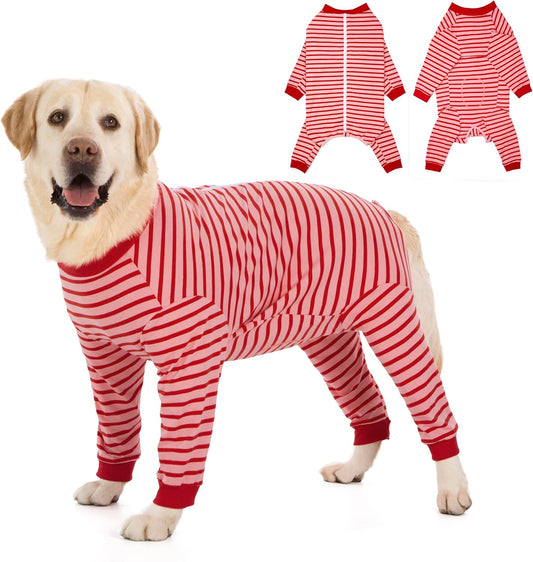 Yeapeeto Dog Onesie Surgery Recovery Suit for Large Medium Bodysuit Dogs Pajamas PJS Full Body for Shedding, Prevent Lic