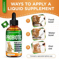 Probiotics for Cats for Digestive Support – Cat Probiotics for Indoor Cats Help with Colic, Upset Stomachs, Diarrhea, Gas, and Bloating – Prebiotics + Pleasant Chicken Flavor Inside – 2 Oz