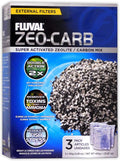 Fluval Zeo-Carb, Chemical Filter Media Aquariums, White, 3 Count, 150-gram
