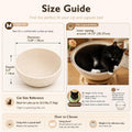 BonHautier Cotton Rope Cat Bed Mat for Space Capsule, 13.8" Breathable Round Nest Liner, All-Season Warm & Cooling Pet Pad, Washable Scratch-Resistant Bedding for Cat Tree & Clear Bowl (Off White)