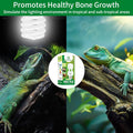 UVB Reptile Light 5.0, 13W Tropical and Sub-Tropical UVA UVB Bulb for Reptiles, Tropical Terrarium Compact Fluorescent L