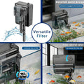 Glass Betta Aquarium Starter Kits 1.5 Gallon Small Fish Tank, Betta Fish Tank with LED Light, Power Filter, Black. 4mm G