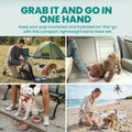 KindTail Dog Travel Bowls - Set of 2 Portable Pet Food & Water Dishes with Lid & Handle - Each Nesting Container Include