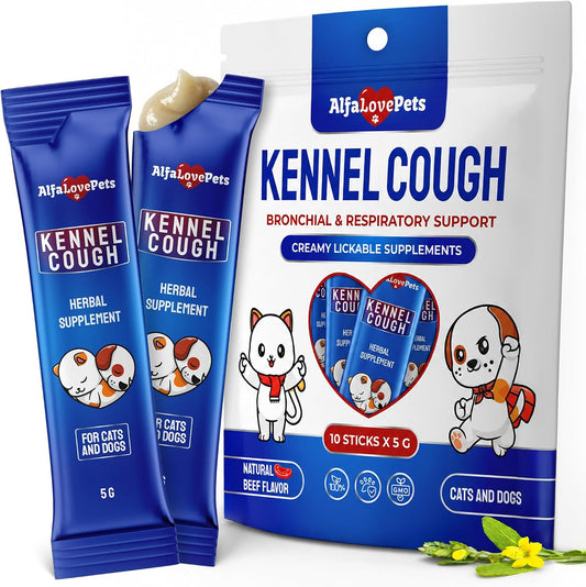 Dry & Wet Kennel Cough Medicine for Dogs and Cats: Effective Supplement for Sneezing, Allergies, and Runny Nose – Lickab