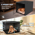 Explore Land Dog Crate Cover Heavy Duty Polyester Pet Kennel Sunshade Universal Fit for 42 inches Wire Cage (Black)