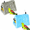Magnoloran 2 Pack Warm Bird Nest House Bed Hanging Hammock Sleeping Bed Plush Hanging Snuggle Cave Happy Hut for Pet Parrot Parakeet Cockatiel Conure Cockatoo African Grey Macaw(Blue&Grey)