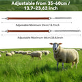 Misdary 4 Pack Goat Collars with Bells, Adjustable Iron Goat Chain Halter 14''-24'' Long for Sheep Horse Dog Cow Calf Fa