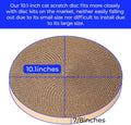 Round Cat Scratcher Refill - 10 Inch Diameter, 7/8 Inch Thickness - Cardboard Cat Scratcher Scratching Board Replacement Pads (2pcs) for Indoor Cats