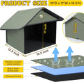 Dreyoo Outdoor Cat Feeding Station for Food & Water, Weatherproof Outdoor Kitty Dining Room Cat Shelter for Stray, Feral