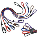 FOVRLZSE Nylon Dog Leash 5-Pack (Red/Black/Blue/Brown/Purple), 4.6FT Training Leash for Small to Medium Dogs, 10mm Braided Nylon with TPU Non-Slip Buckle, Daily Walking & Puppy Training