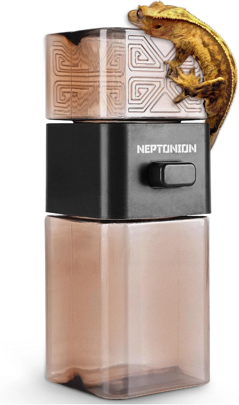 【Metered Dose; ~0.4 g/Press】 Reptile Calcium Powder Mixer, Cricket Keeper Dispenser Feeder, One-Click No-Mess Duster for