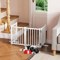 Snughome Short Dog Gate Indoor, 16" High Freestanding Small Dog Door Gates with Support Feet, Expands Up to 48’’ Wide Fo