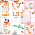 Nuanchu 3 Pieces Cat Recovery Suit Kitten Recovery Suit E-Collar Alternative for Cats and Dogs Abdominal Skin Anti Licking Pajama Clothes Sets(Medium,Fruit Style,Colorful)