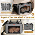 Soft-Sided Cat Dog Pet Travel Carrier Airline Approved, Medium Gray