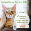 Four Paws Healthy Promise Soothing Aloe Ear Mite Remedy Solution for Cats, Odor Reducing & Itch Relief, 0.75 Fl. Oz.