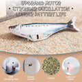 Ginyoyo Cat Toys Flopping Fish 3 Pack Rechargeable Cat Toys Interactive for Indoor Exercise with Catnip, Moving Cat Toy 3 Flapping Mode 7.1 Inches Electric Realistic Plush Wiggle Fish