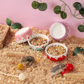 VanEnjoy 2 Pack Hamster Food Bowl Small Ceramic Water Food Bowl for Cage Small Animal Bowls for Hamster Guinea Pig Chinc