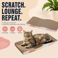 SIDAZON Cat Scratching Board cat Scratcher Cat Scratch Pad Cardboard cat scratchers for Indoor Cats Reversible Large Wide Corrugated with Catnip(2pcs)