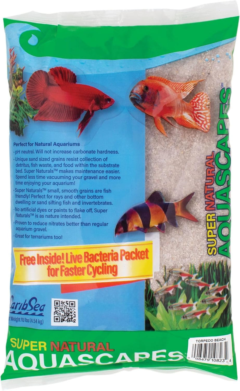 CaribSea Super Naturals Aquascapes Torpedo Beach - 10 lb - Natural Substrate for Freshwater Aquariums, Perfect for Aquas