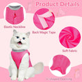 Coppthinktu Cat Recovery Suit Cat Onesie After Surgery, Breathable Cat Surgery Suit for Female Spay/Neuter, Kitten Surgical Recovery Body Suit Cone Alternative for Abdominal Wounds Rose Red Medium