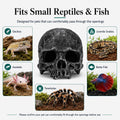 Skull Fish Tank Decor, Gothic Aquarium Hide - Resin Reptile Cave