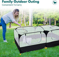Small Animals Playpen,Pet Cage Tent Large Chicken Run Coop with Detachable Bottom Breathable Transparent Mesh Walls, Fol