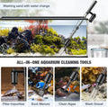 AKKEE Aquarium Vacuum Gravel Cleaner, 18W Electric Fish Tank Cleaner Vacuum, 6 in 1 Multifunctional Aquarium Cleaner for