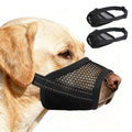 PURRLIA 2 Pack Dog Muzzle,Mesh Soft Muzzle for Small Medium Large Sized Dog, Anti Barking Biting, Breathable Adjustable Drinkable，Mouth Cover for Grooming Training（Black, M